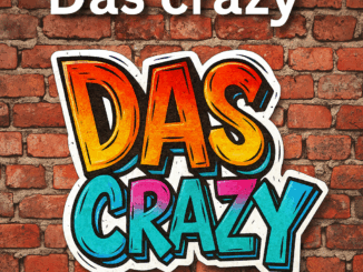 Kleurrijke graffiti met de woorden "Das crazy" op een bakstenen muur, symbool voor het Duitse jeugdwoord van het jaar 2025.