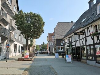 Centrum van Herdecke, het stadje waar SPD-politica Iris Stalzer dinsdag in haar woning werd neergestoken
