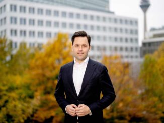 Johannes Winkel, voorzitter van de Junge Union Duitsland, gefotografeerd in Düsseldorf.