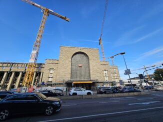 Hauptbahnhof Stuttgart tijdens werkzaamheden aan spoorproject Stuttgart 21