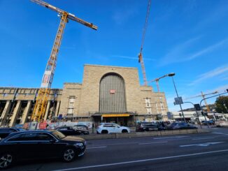 Hauptbahnhof Stuttgart tijdens werkzaamheden aan spoorproject Stuttgart 21