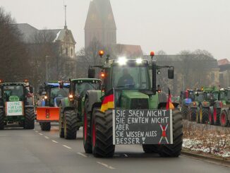 Boeren protesteren met tractoren in Hannover tegen het EU-Mercosur-verdrag