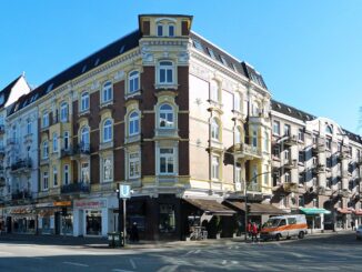 Straatbeeld van Hamburg-Eppendorf, de wijk waar Sylvie Meis woont