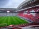 Red Bull Arena in Leipzig tijdens een Bundesliga-wedstrijd van RB Leipzig