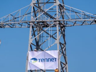 Hoogspanningsmast van TenneT, beheerder van het Duitse hoogspanningsnet