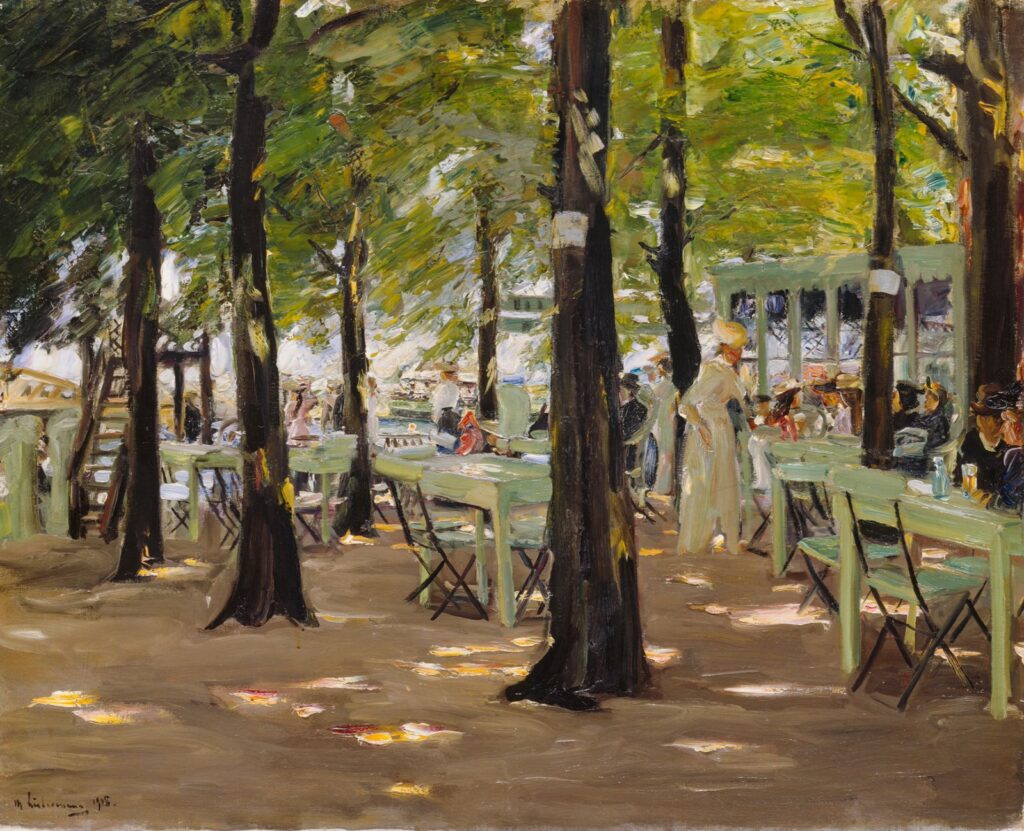Max Liebermann Biergarten De Oude Vink bei Leiden 1905 Nederlands motief impressionisme