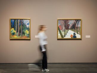 Tentoonstellingsaanzicht van de expositie over Paula Modersohn-Becker en Edvard Munch in het Albertinum in Dresden