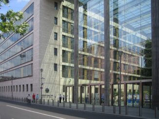 Ingang van het Auswärtiges Amt in Berlijn aan de Werderscher Markt