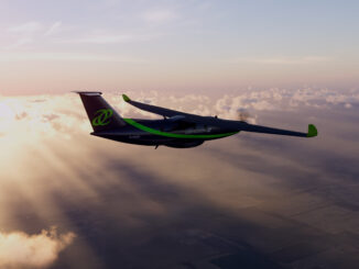 Visualisatie van het elektrische vliegtuig Microliner van de Duitse startup Vaeridion