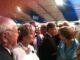 Angela Merkel en Joachim Sauer tijdens de Bayreuther Festspiele in Bayreuth in 2015