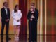 Senta Berger ontvangt de Lola voor beste vrouwelijke hoofdrol tijdens de Duitse Filmpreis 2026 in Berlijn.