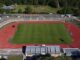 Luchtfoto van Stadion Oberwerth in Koblenz, waar FC Cosmos Koblenz zijn thuiswedstrijden speelt.