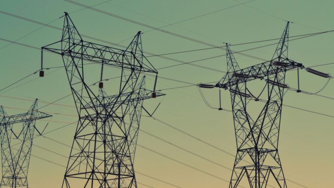 Hoogspanningsmasten en elektriciteitsnet in Baden-Württemberg