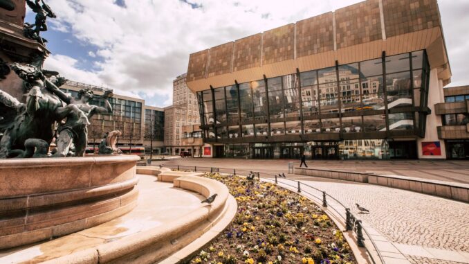 Het Gewandhaus in Leipzig, een van de belangrijkste concertzalen van Duitsland.