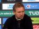 Julian Nagelsmann tijdens een persconferentie als bondscoach van Duitsland.